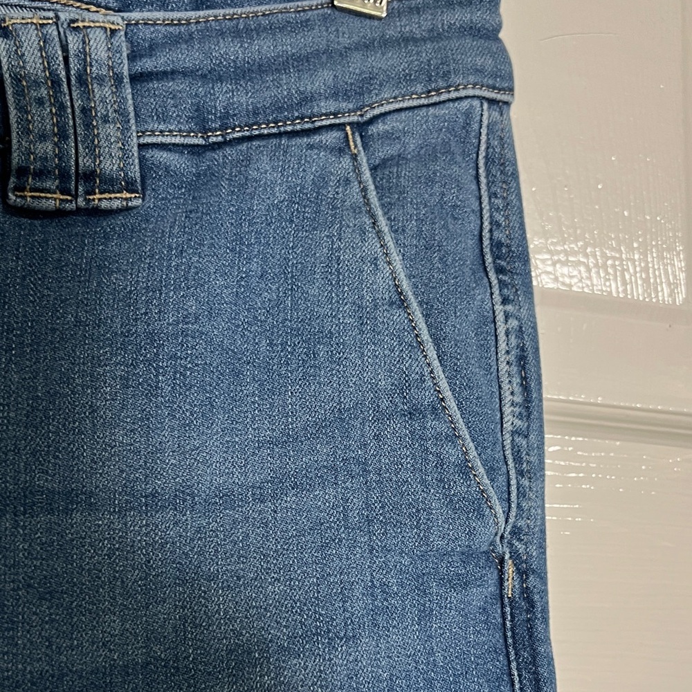 👖Chaps Women's Blue Mid Rise Crop Wide Jeans - Picture 7 of 12